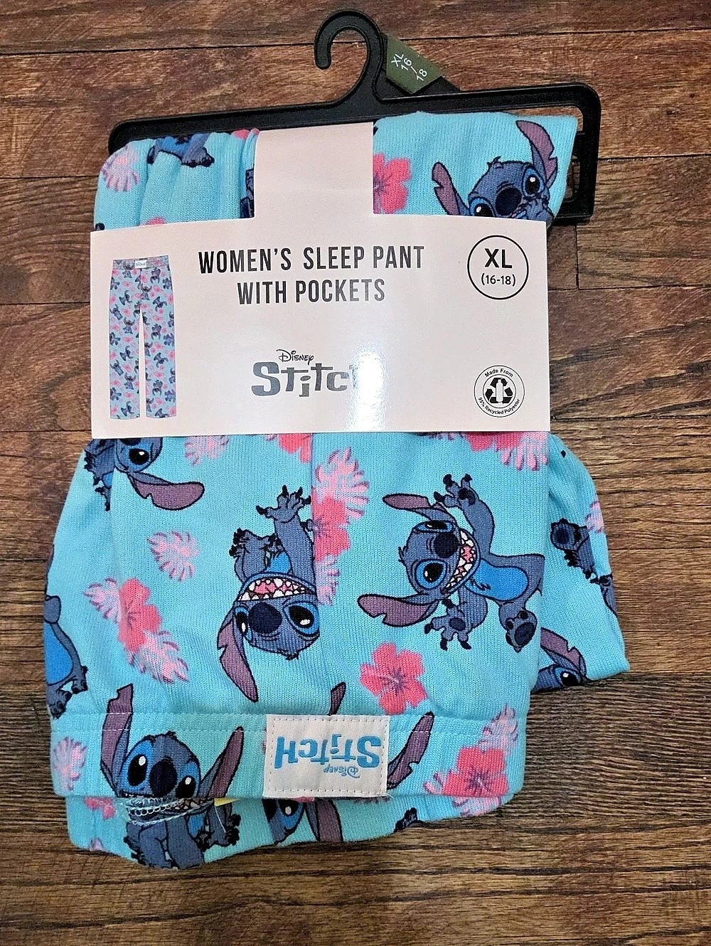 Disney Stitch Sleep Pants in Blue & Pink Size XL